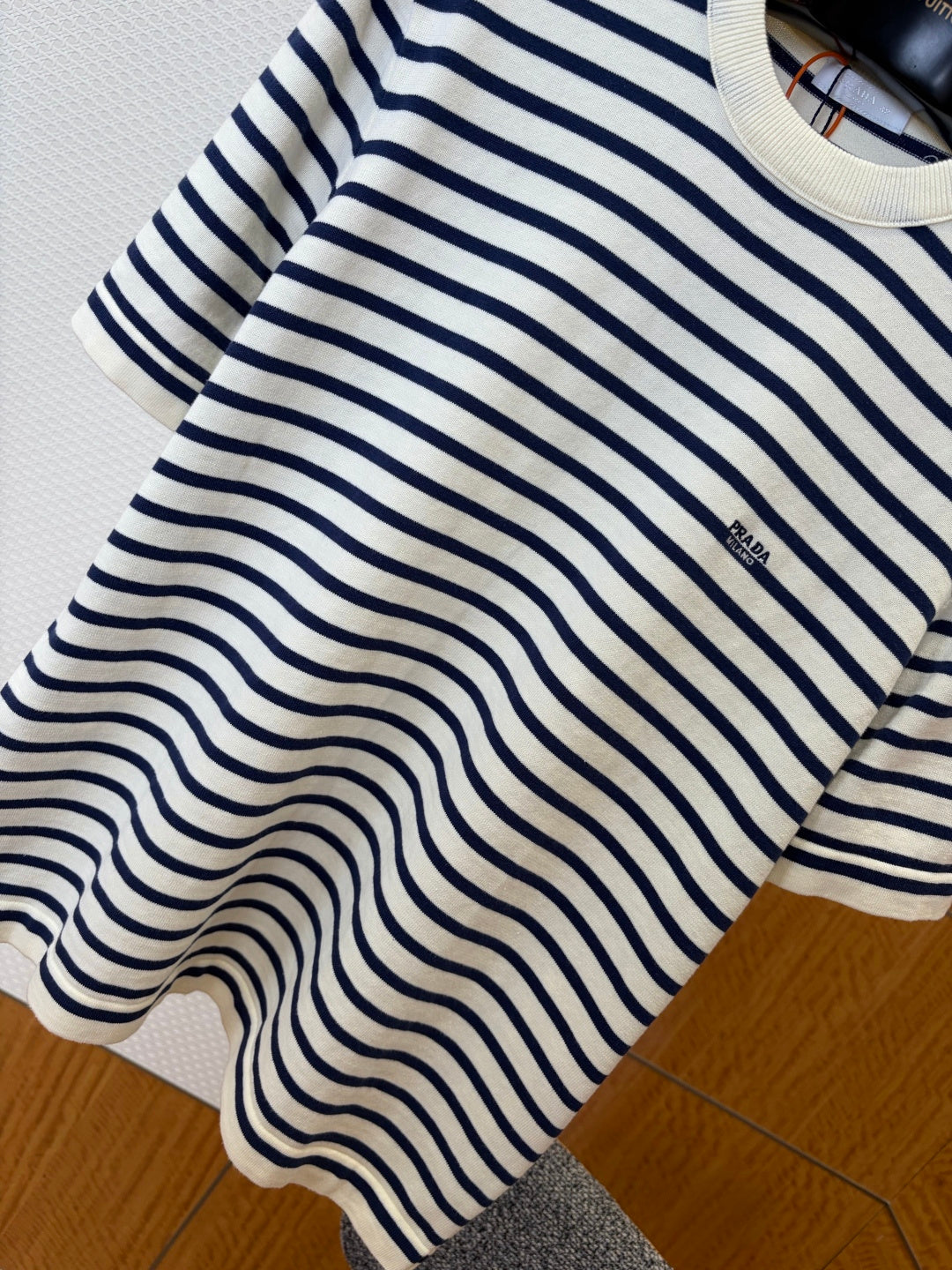 Prada Embroidered Striped Shirt