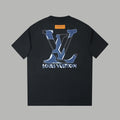 LV Denim Patchwork Embroidered T-Shirt