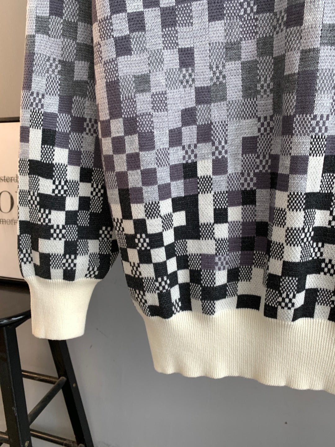 LV Camouflage Mosaic Knit Sweater