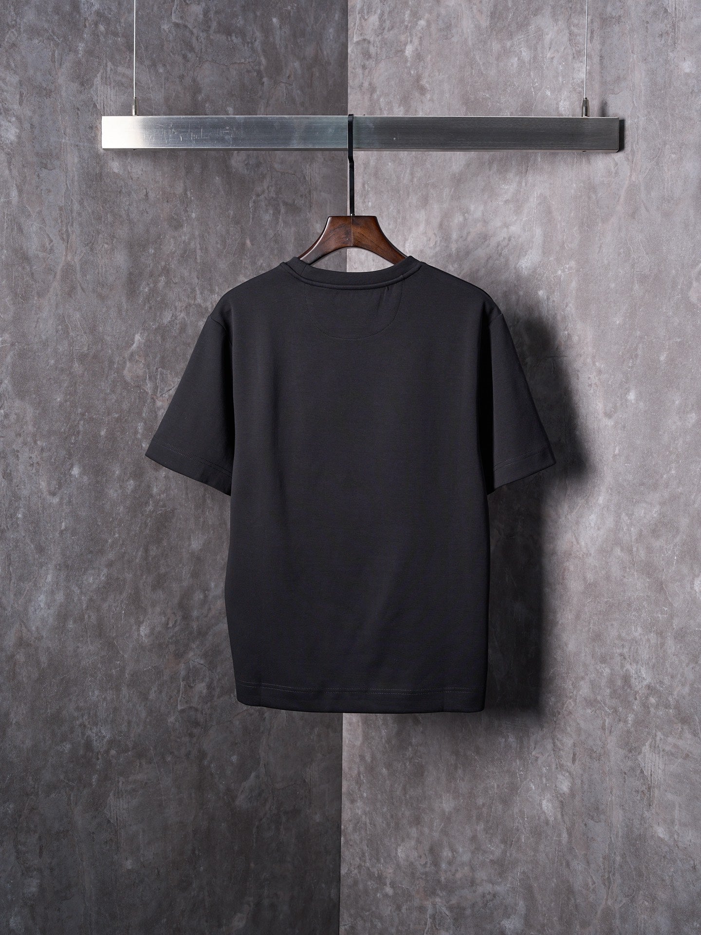 Fendi Jacquard Puppy Pattern Cotton Crew Neck Short Sleeve T-Shirt