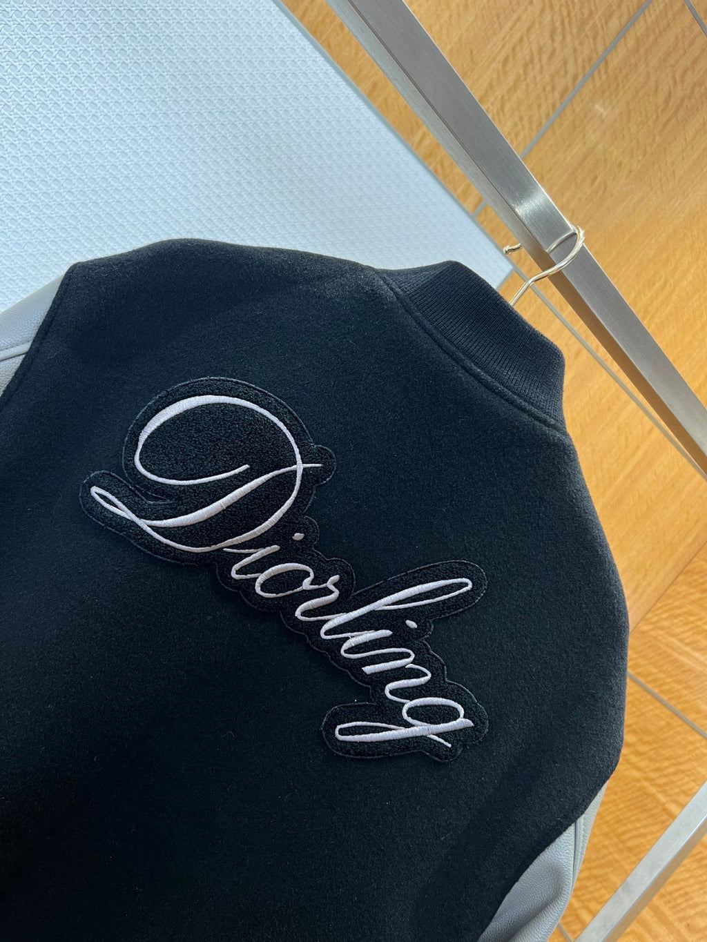 DIOR Patchwork Leather Baseball Jacket