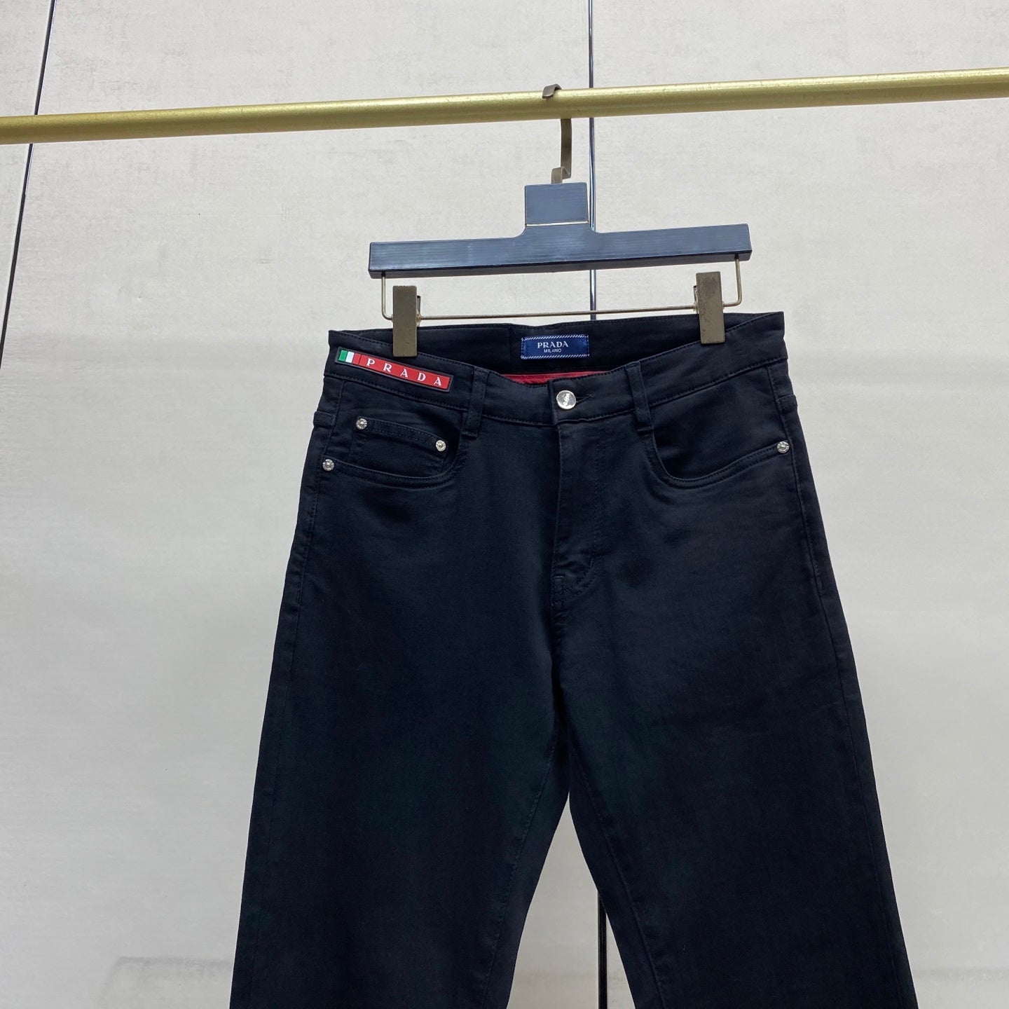Prada Black Denim Fitted Jeans