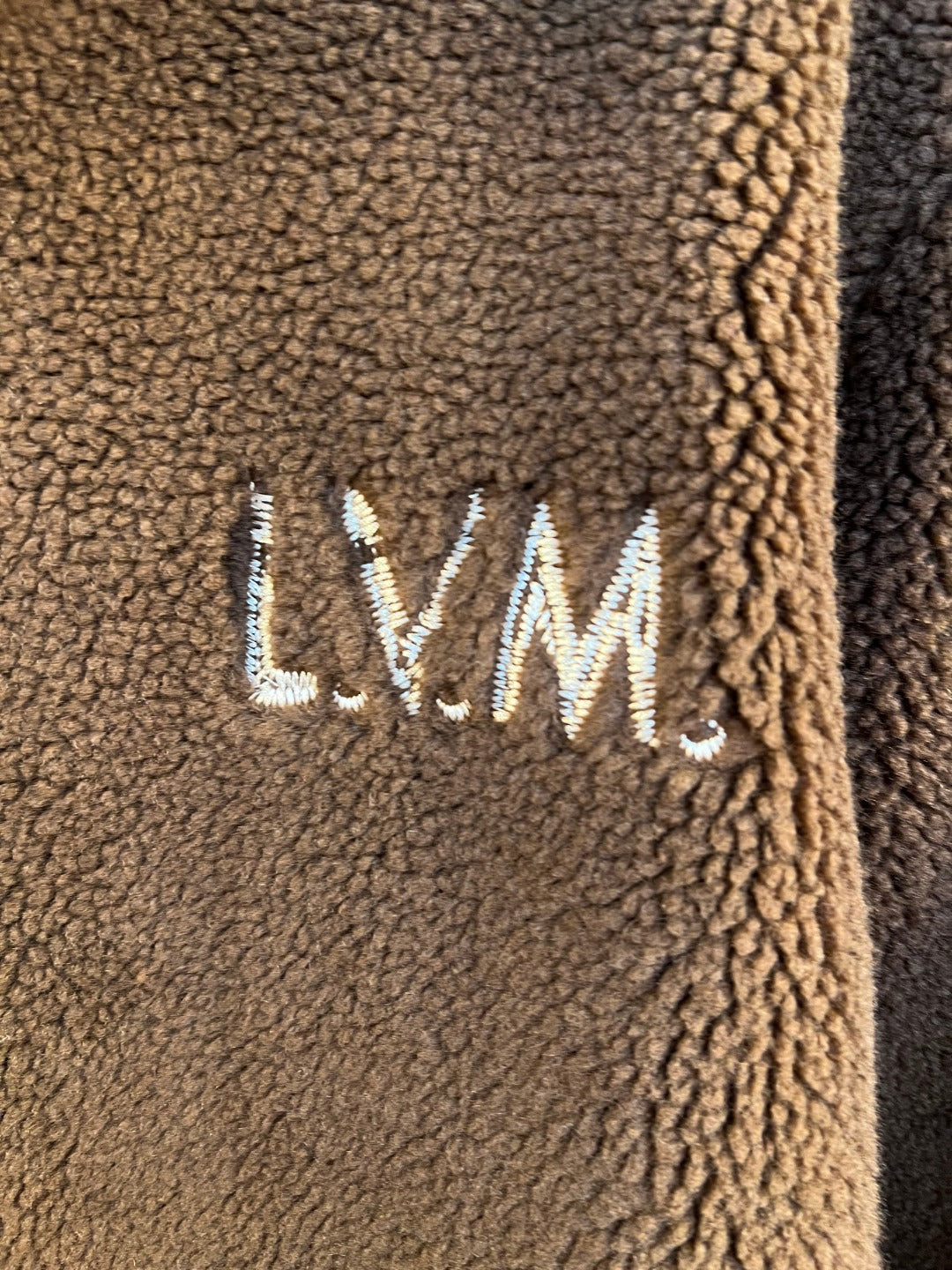 LV New Embroidered Letter Lambswool Coat Jacket