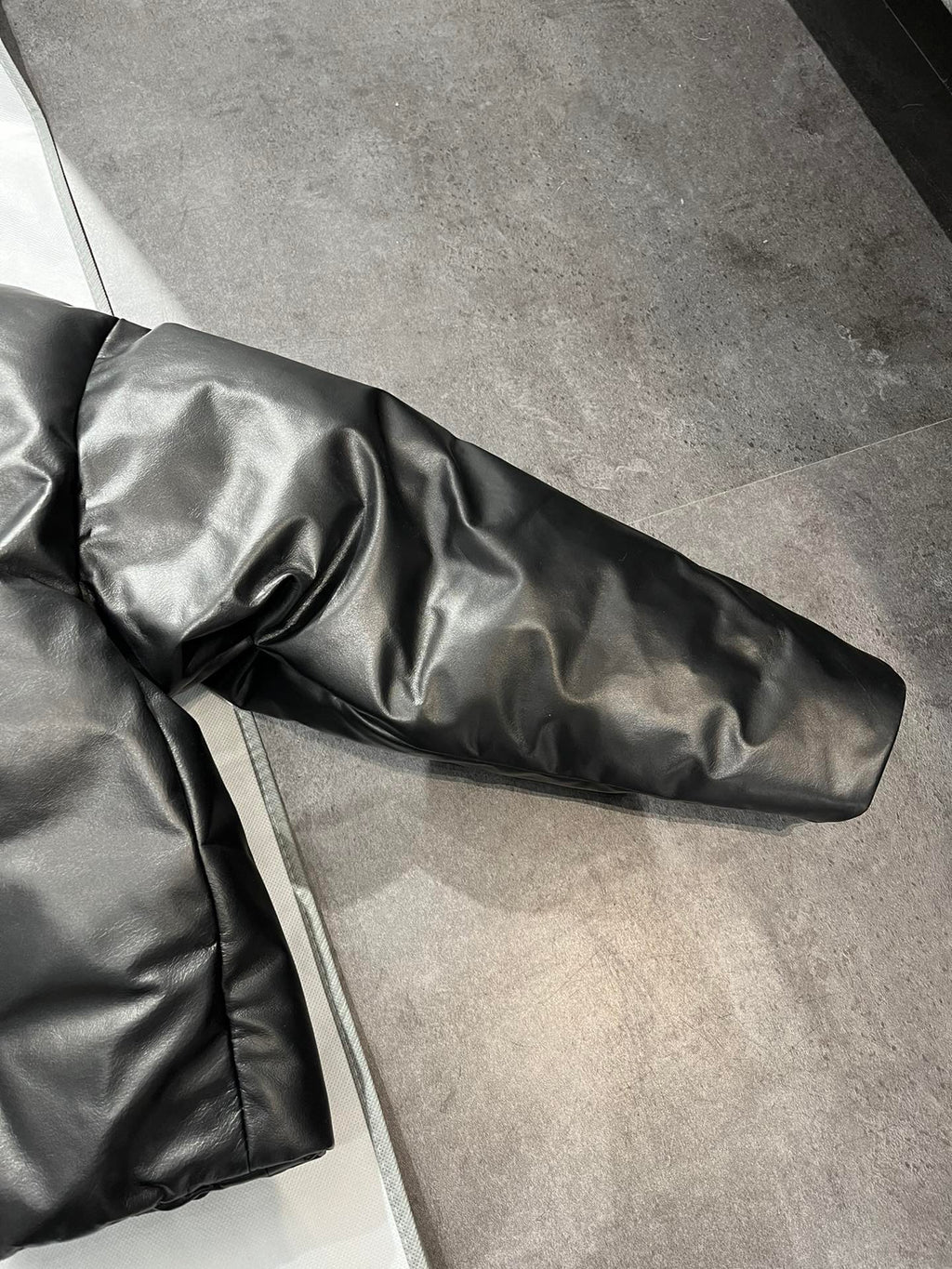 Women's YSL Embroidered Leather Down Jacket