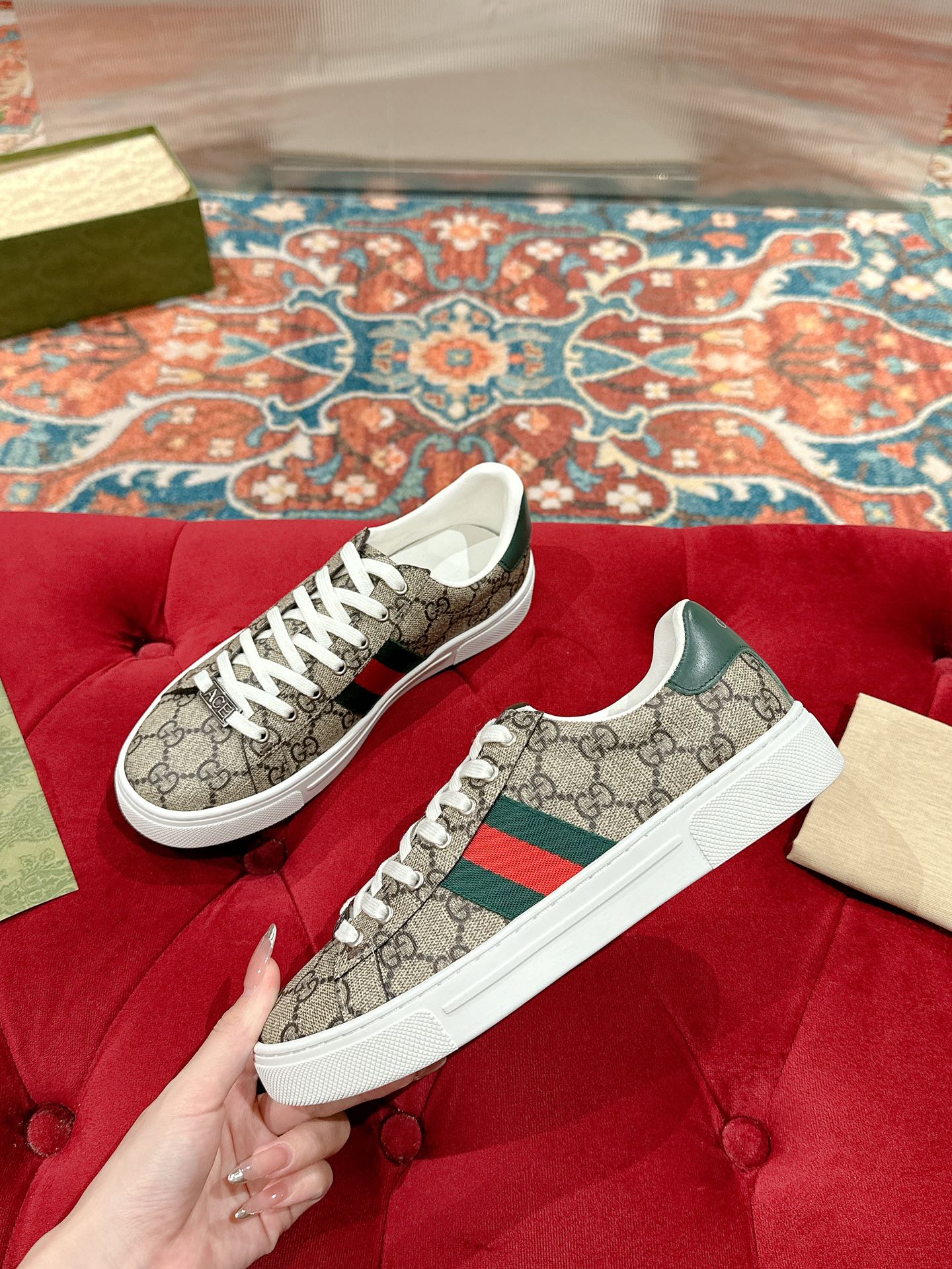 Men's GG Ace sneaker with Web