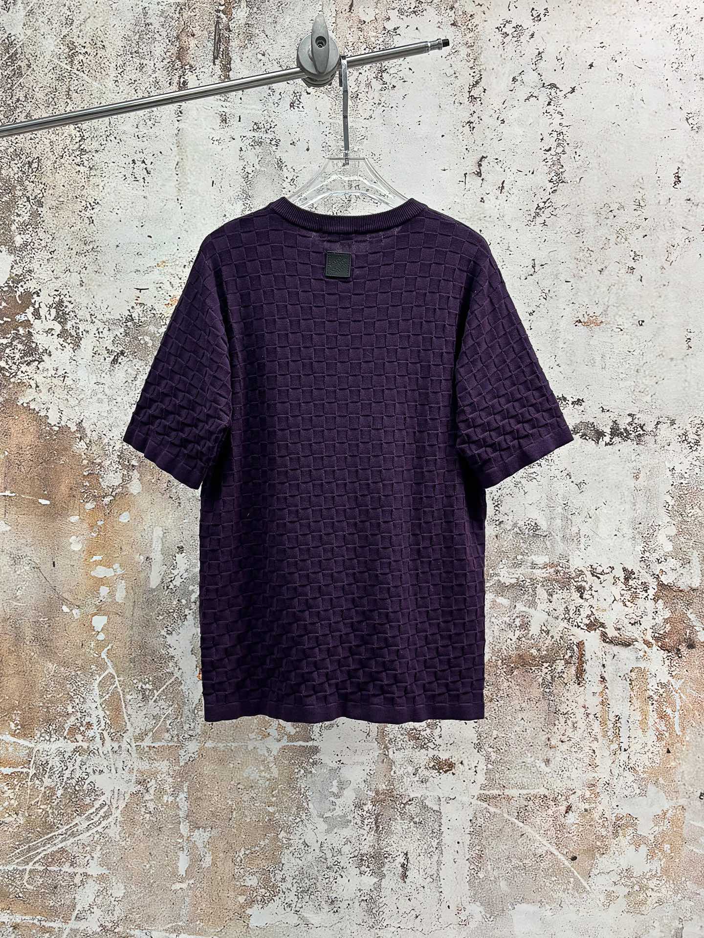 LV Black Jacquard Embroidered T-Shirt