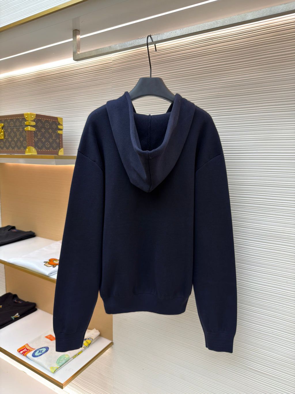 LV Monogram Leather Tag Zip up Hoodie