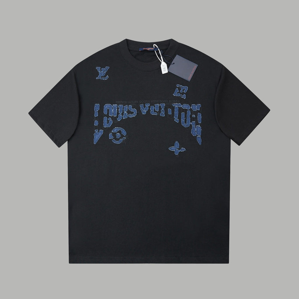 LV Denim Patchwork T-Shirt