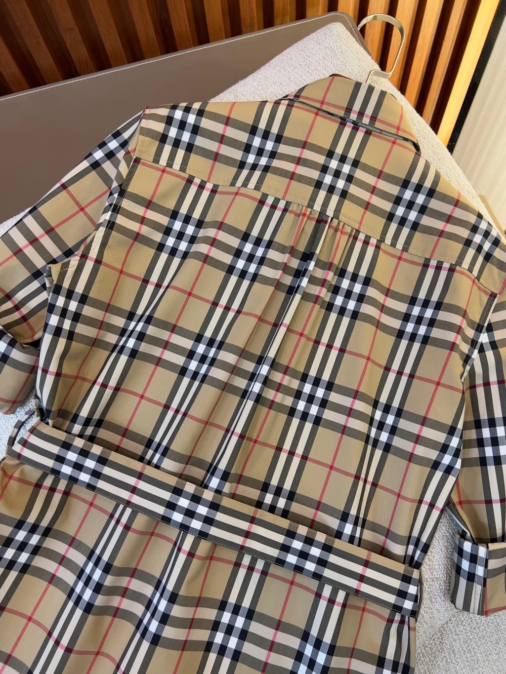 Burberry stretch cotton tie-waist shirt dress