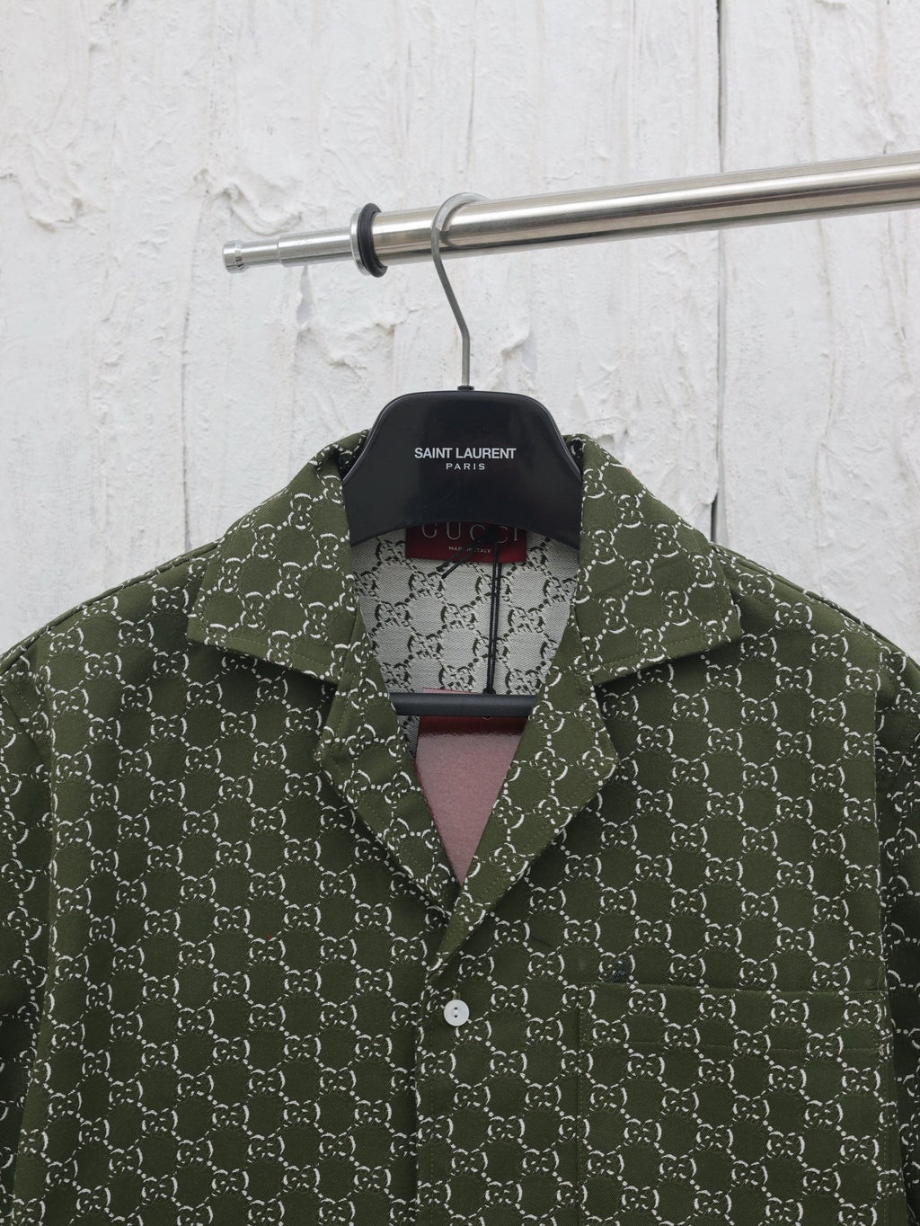 GG new 2025 Lido series all-over double G print short-sleeved shirt