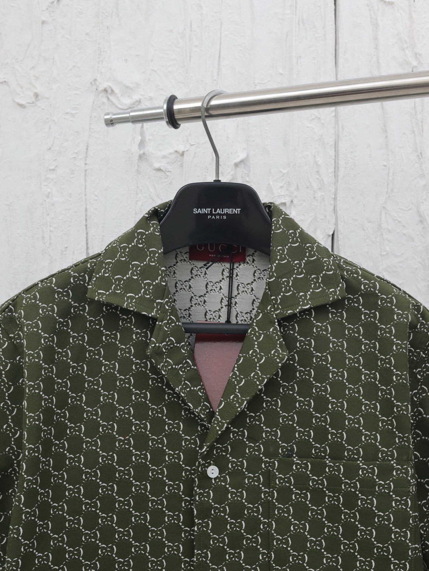 GG new 2025 Lido series all-over double G print short-sleeved shirt