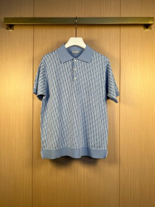Dior Oblique Knit Polo Shirt