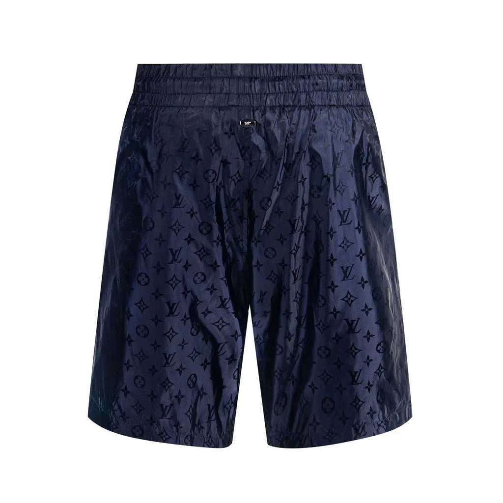 LV jacquard Silk Elastic Drawstring Shorts