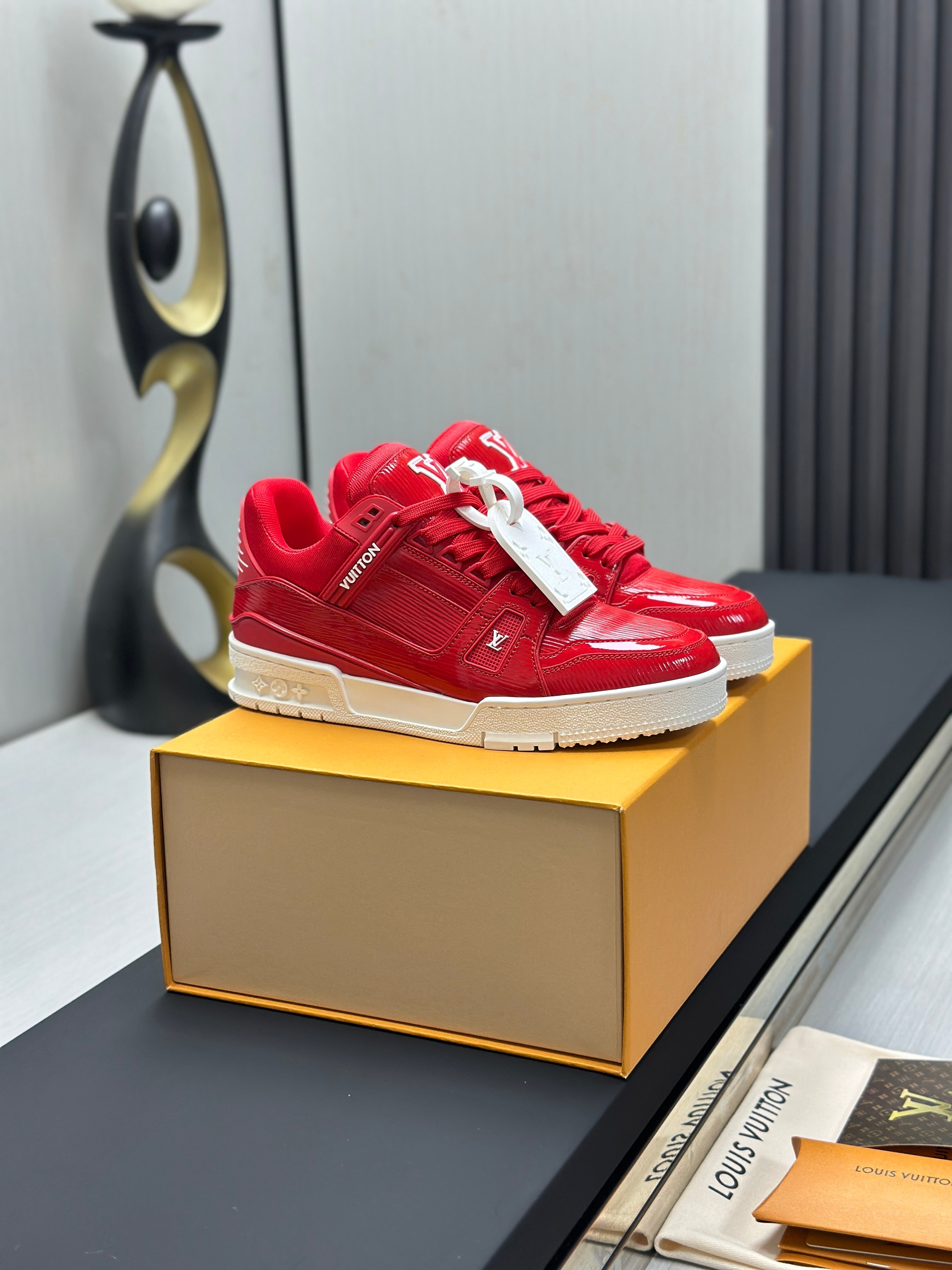 LV Trainers Patent Leather