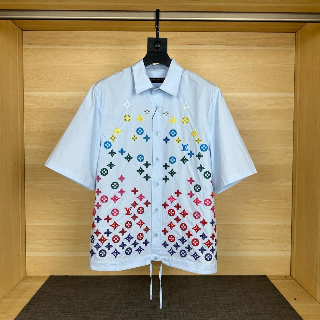 LV Embroidered short Sleeve Shirt