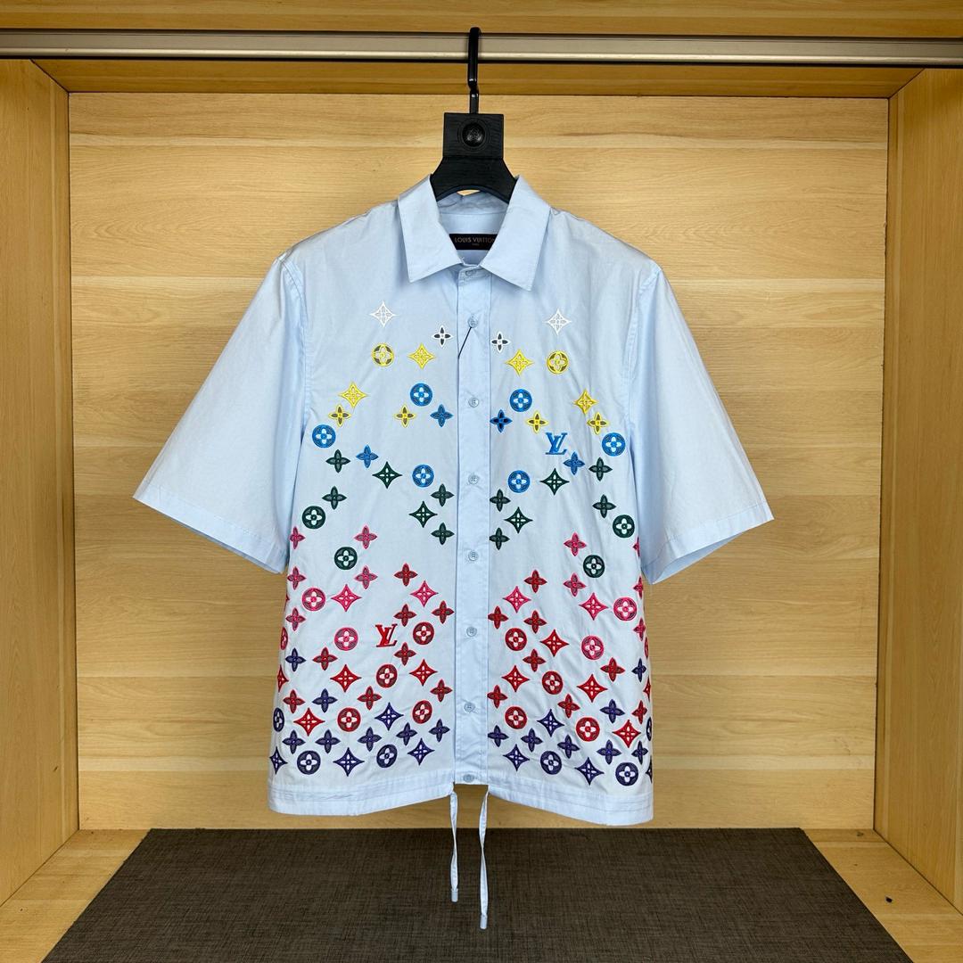 LV Embroidered short Sleeve Shirt