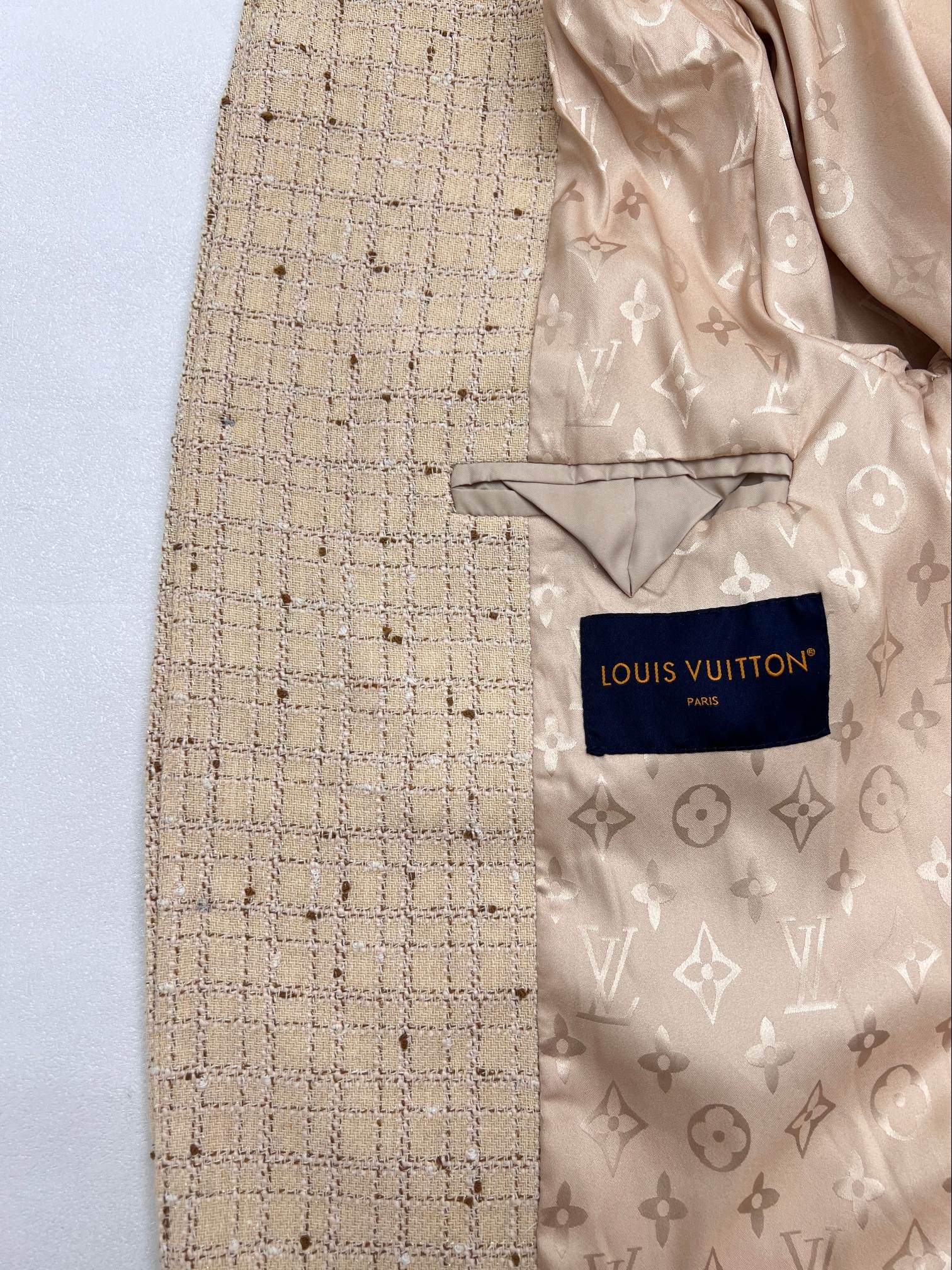 LV Gold Threaded Leather Label Jacket