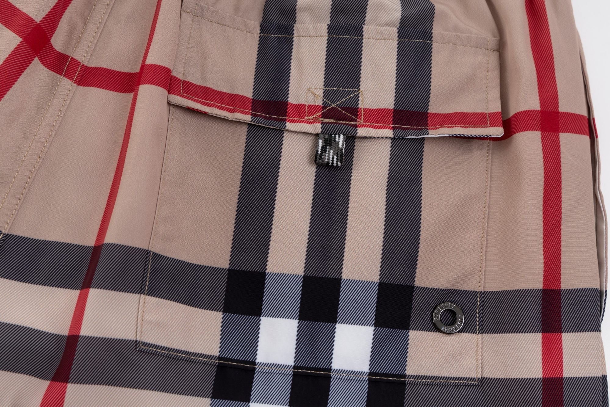 Burberry check beach shorts