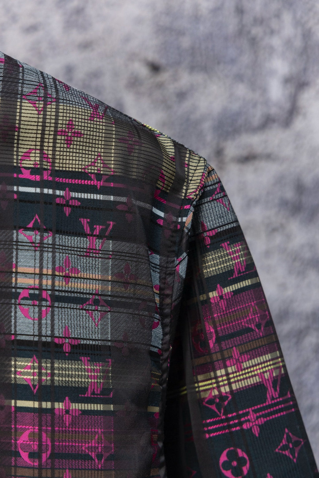 LV Dark Red Long-Sleeve Shirt Jacket
