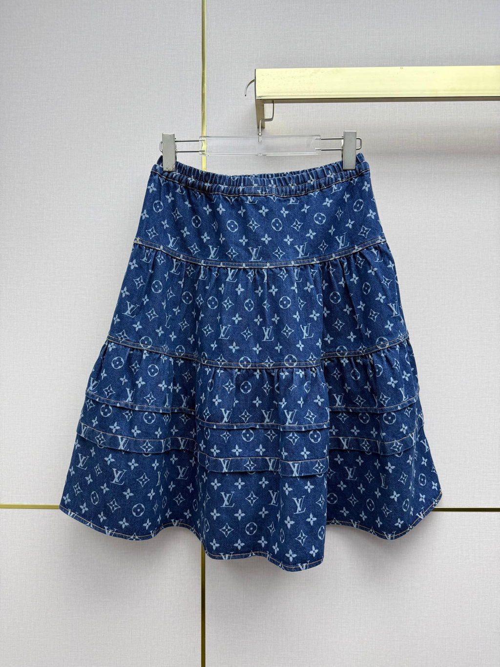 Women's Denim Tiered Skirt