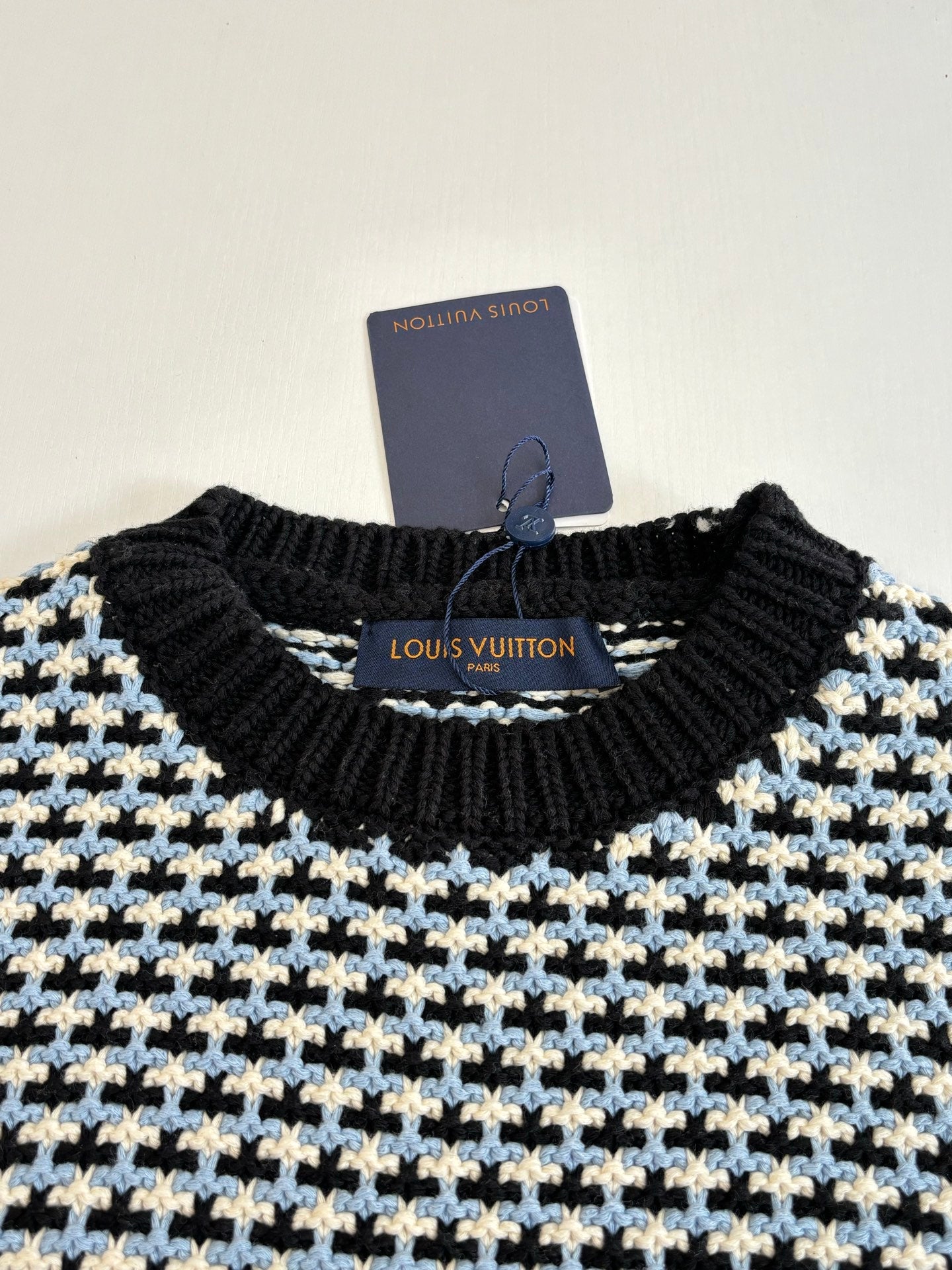 LV Houndstooth Color Knit Sweater
