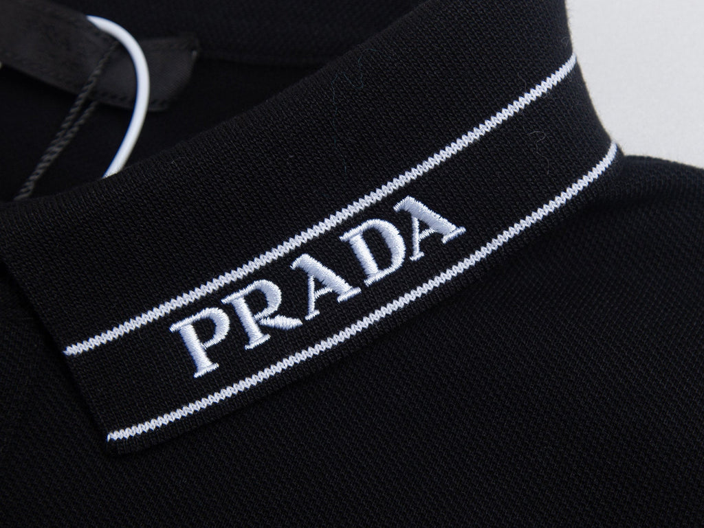Prada Embroidered Collar Shirt