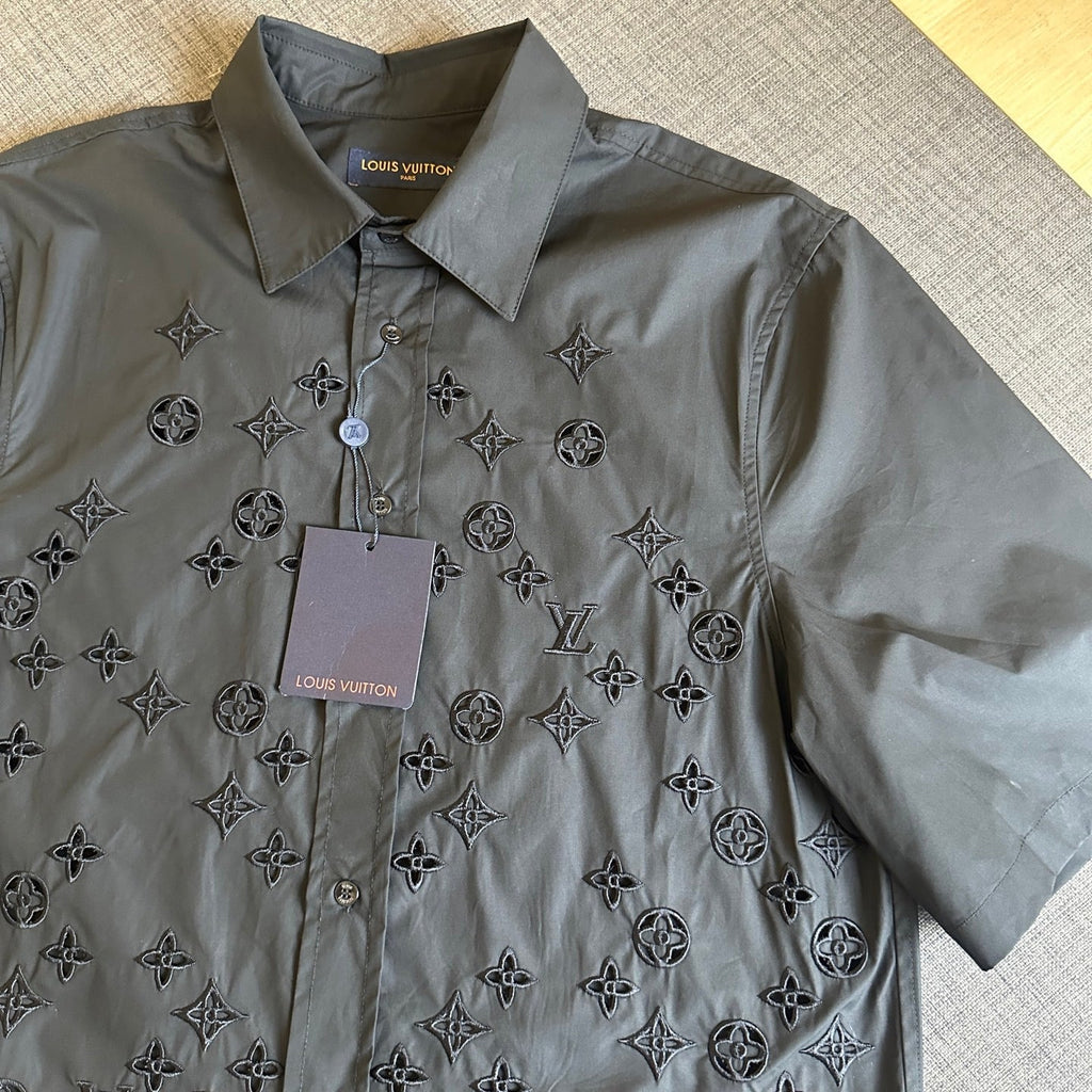 LV Embroidered short Sleeve Shirt