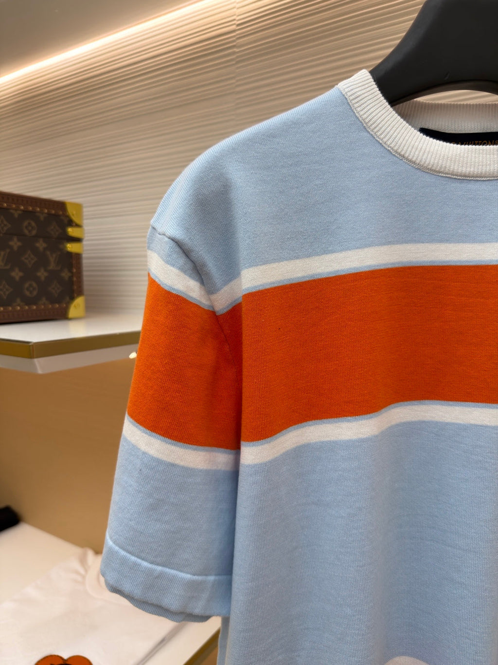 LV Monogram Striped Knit T-Shirt