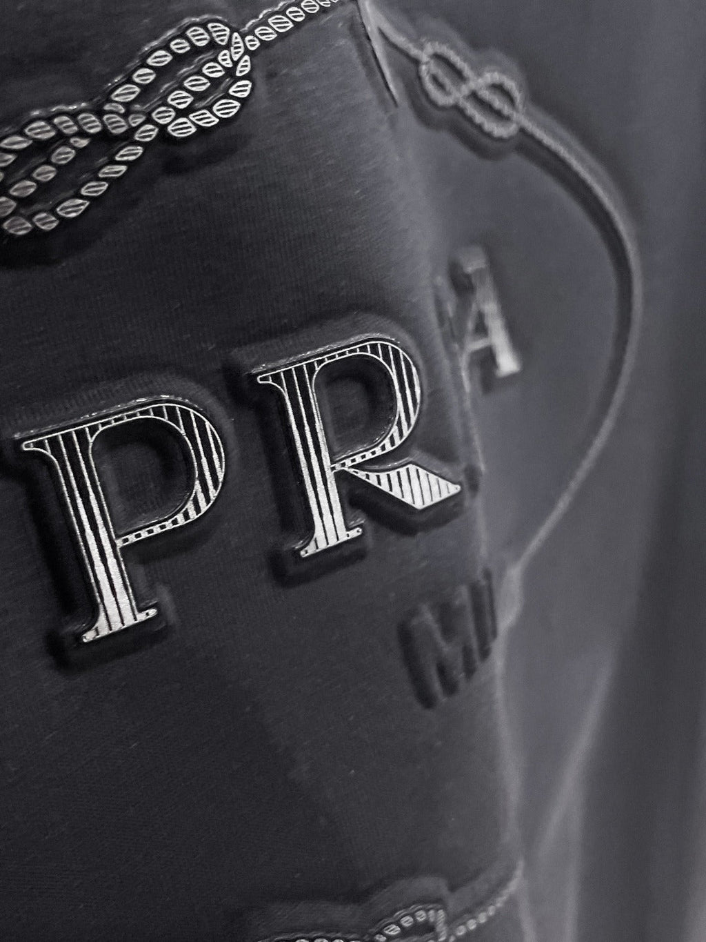 Prada Embossed Letter T-Shirt