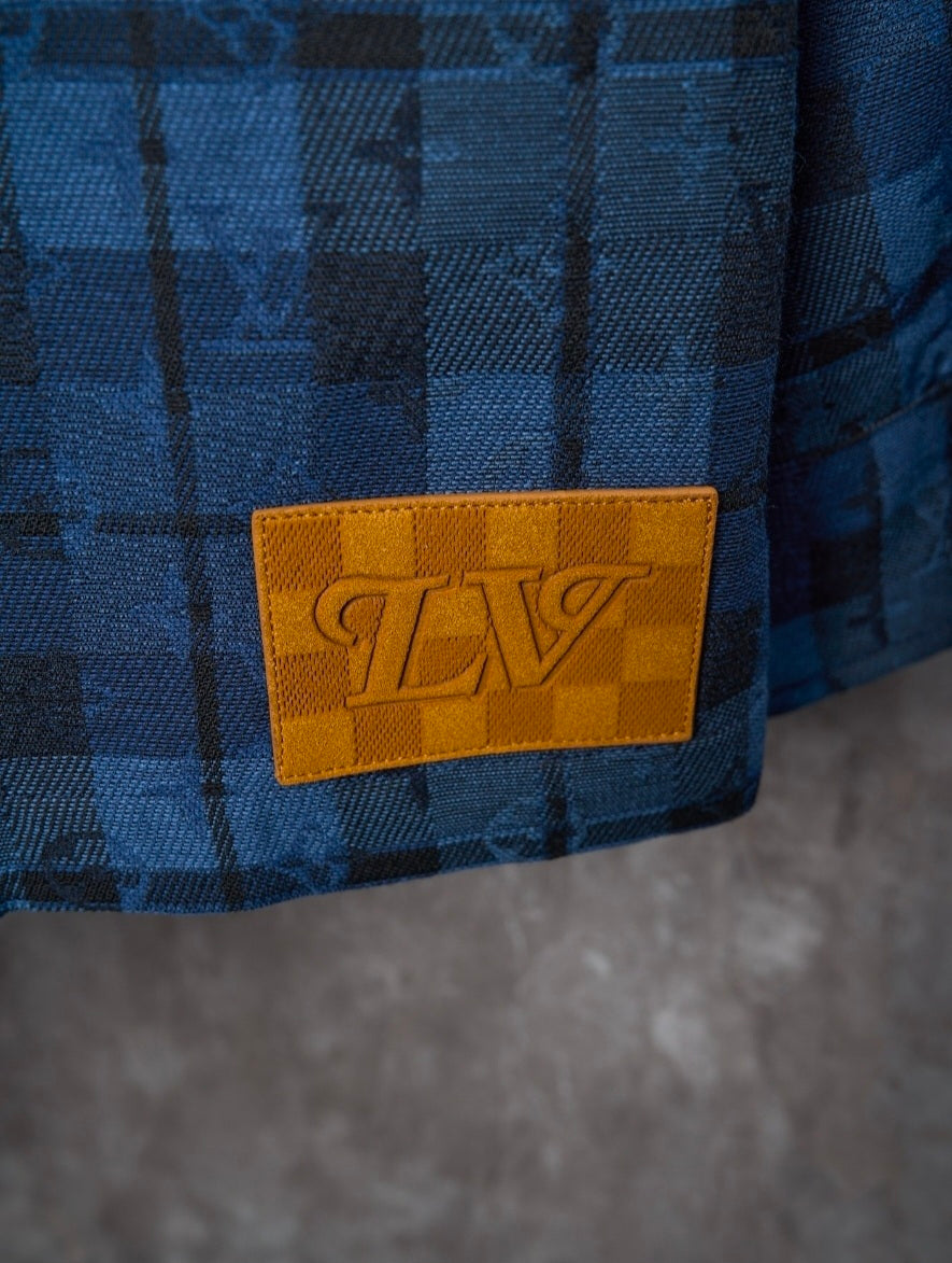 LV Monogram Tartan Denim Overshirt