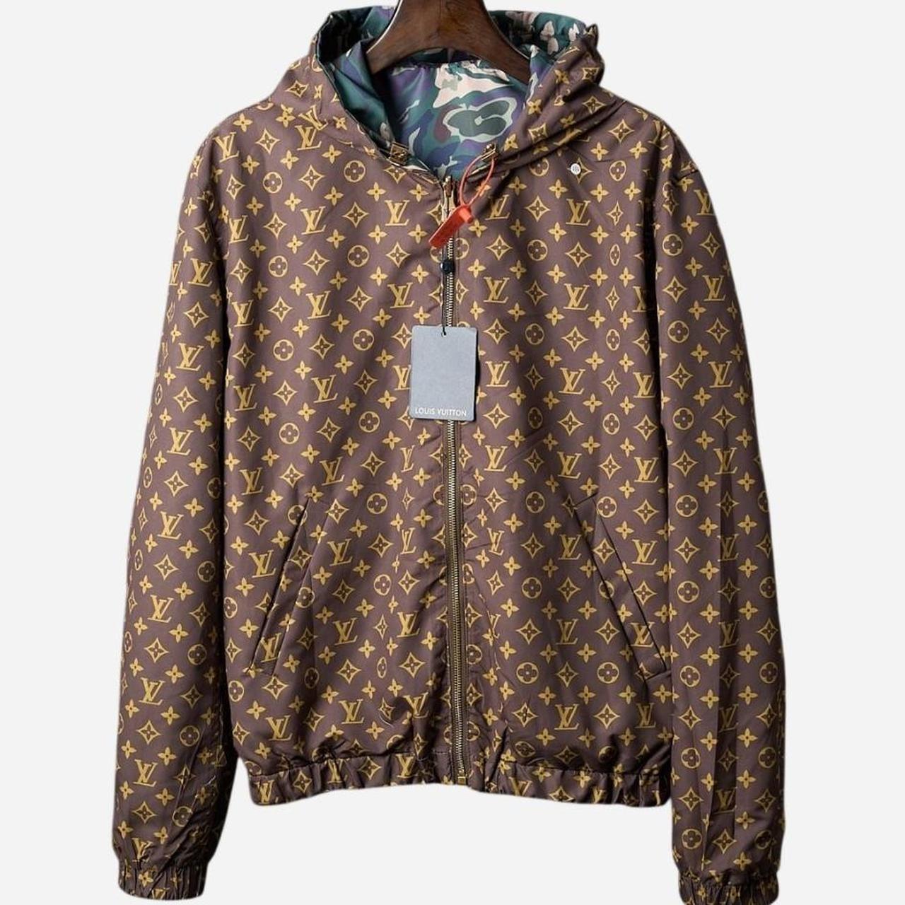 LV/Louis Vuitton Camouflage Monogram Logo Reversible Jacket