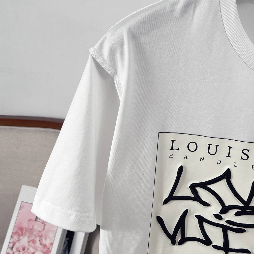 LV Embossed Embroidery Short-Sleeve T-Shirt