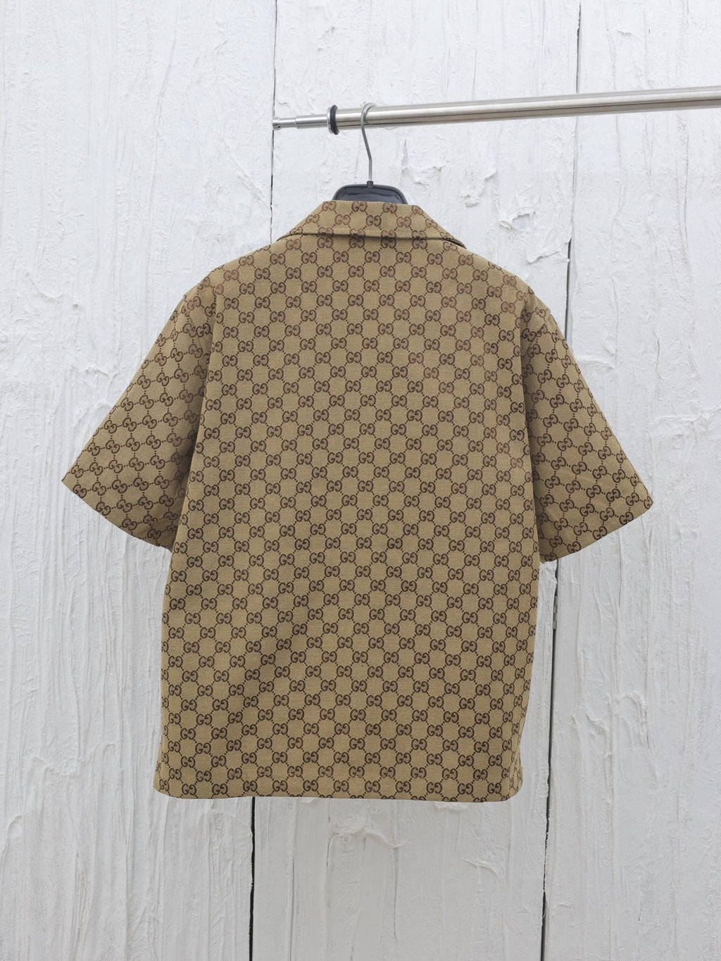 GG Autumn New Double G Jacquard Short-Sleeve Shirt