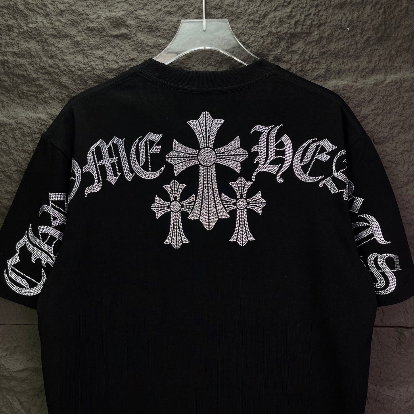 Chrome Hearts Rhinestone Short-Sleeve T-Shirt
