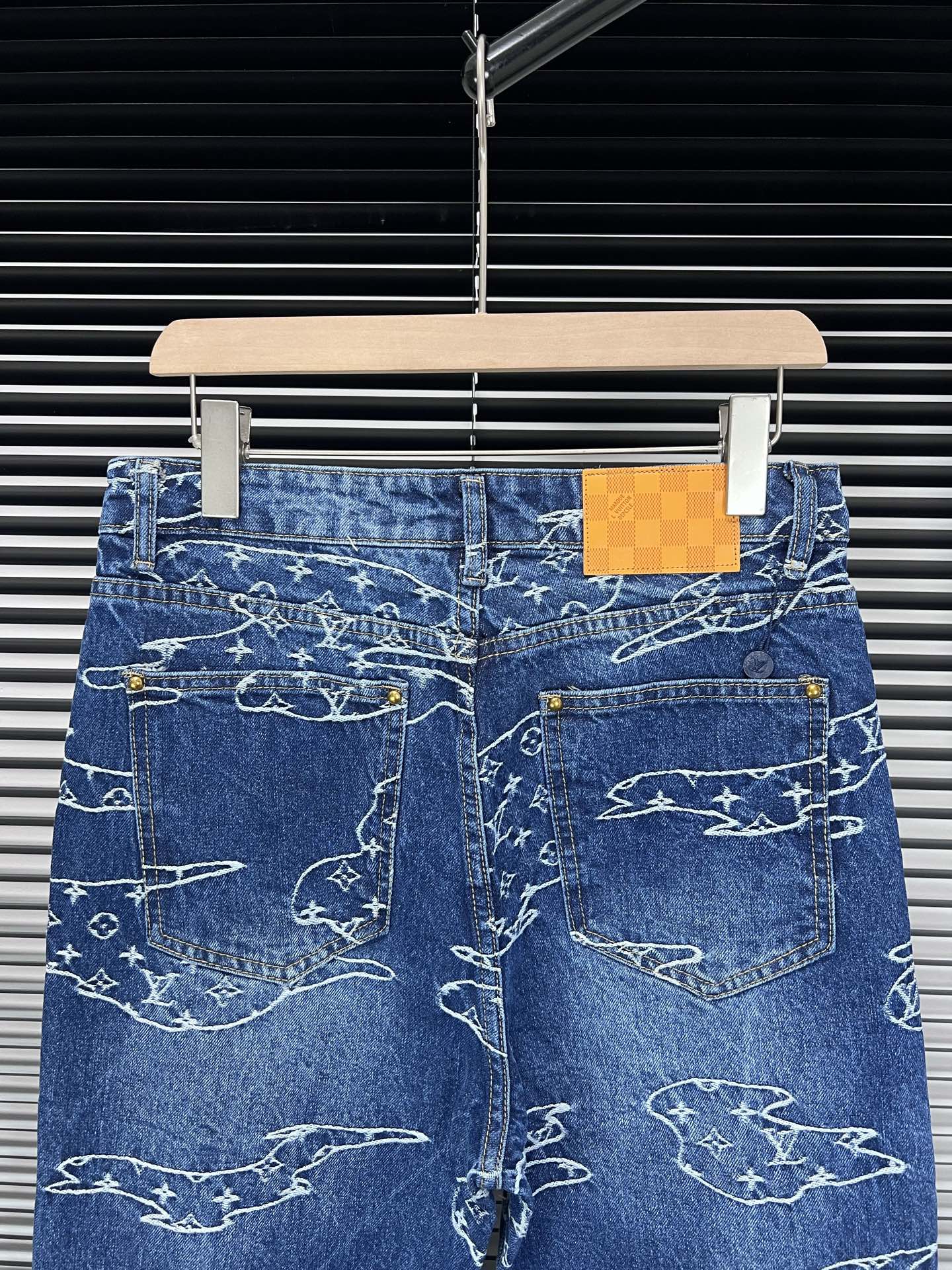 LV Cloud Jacquard Denim Jeans