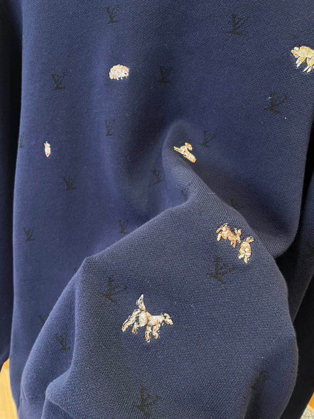 LV All-over Animal embroidery Sweater
