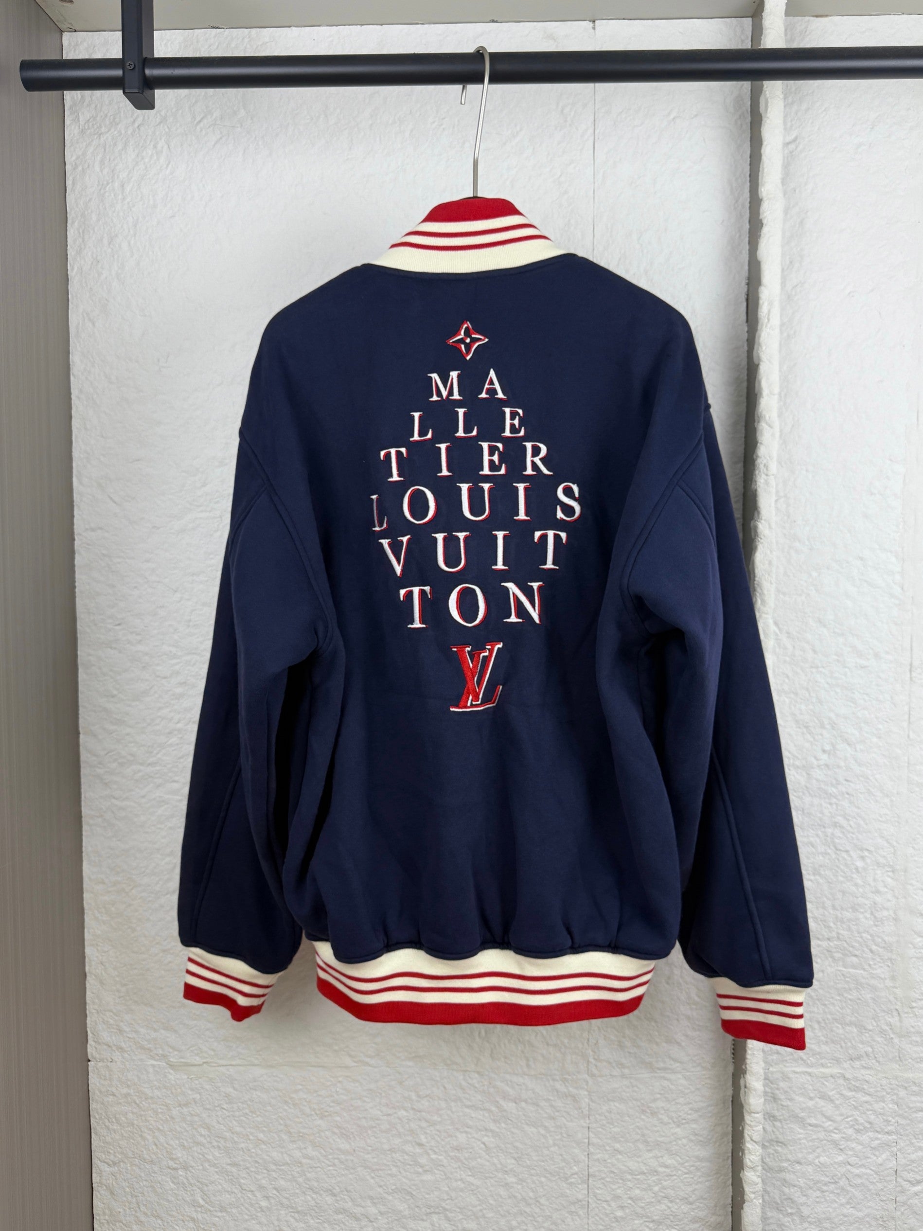 LV Embroidered Baseball Jacket
