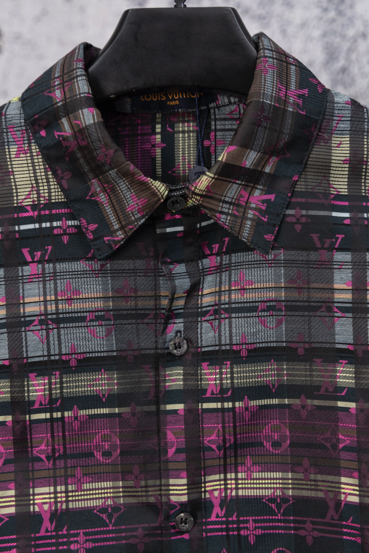 LV Dark Red Long-Sleeve Shirt Jacket