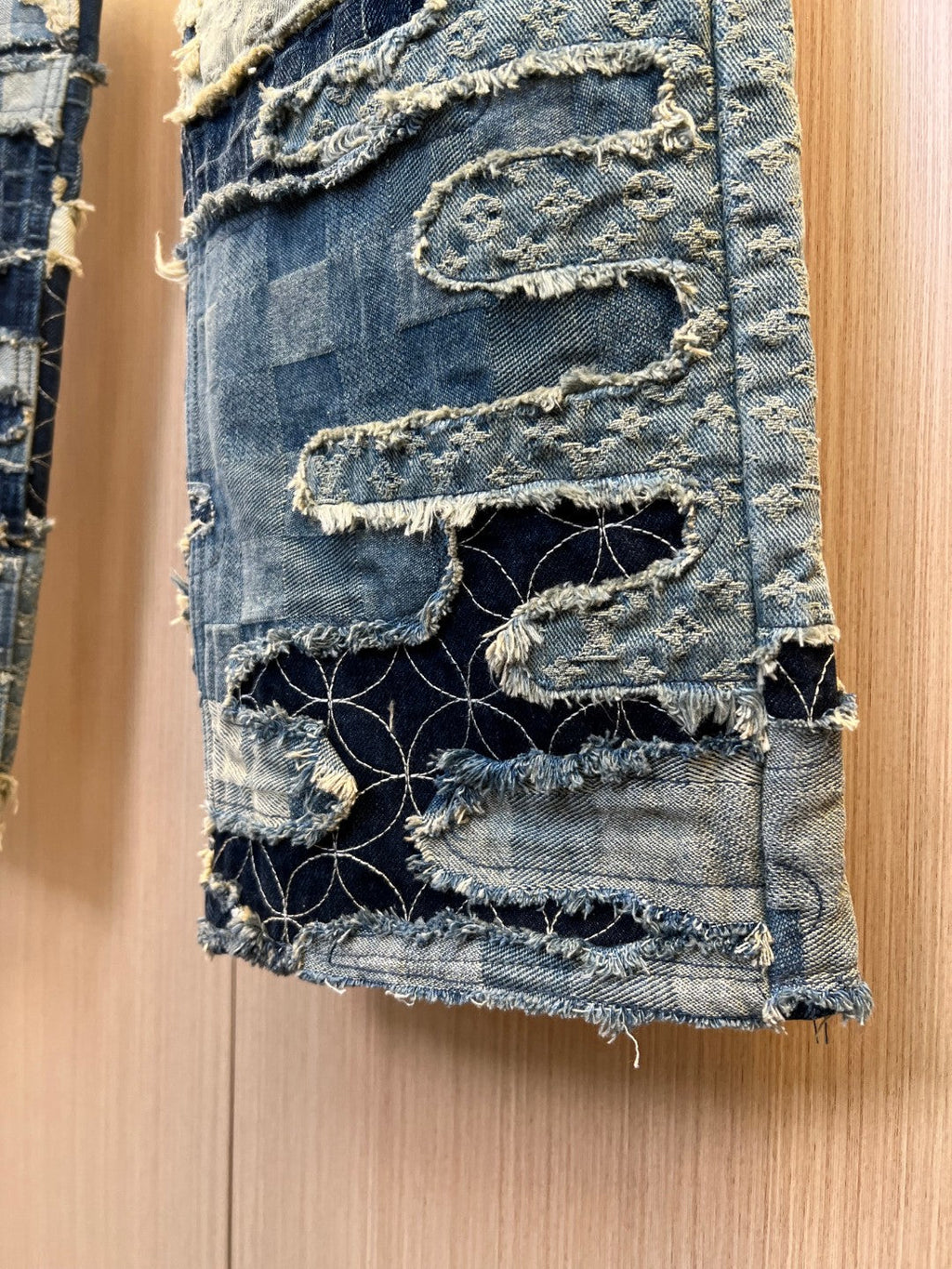 LV Denim Heavy-Duty  Patchwork Jeans