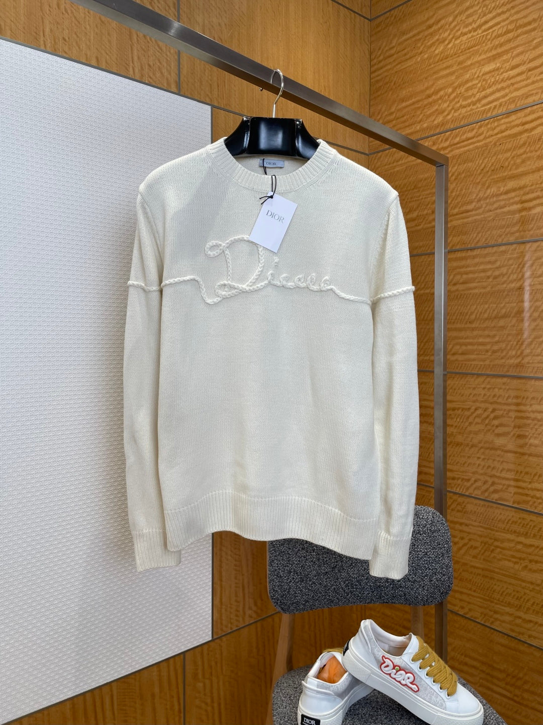 Dior Embossed Letter Knit Sweater