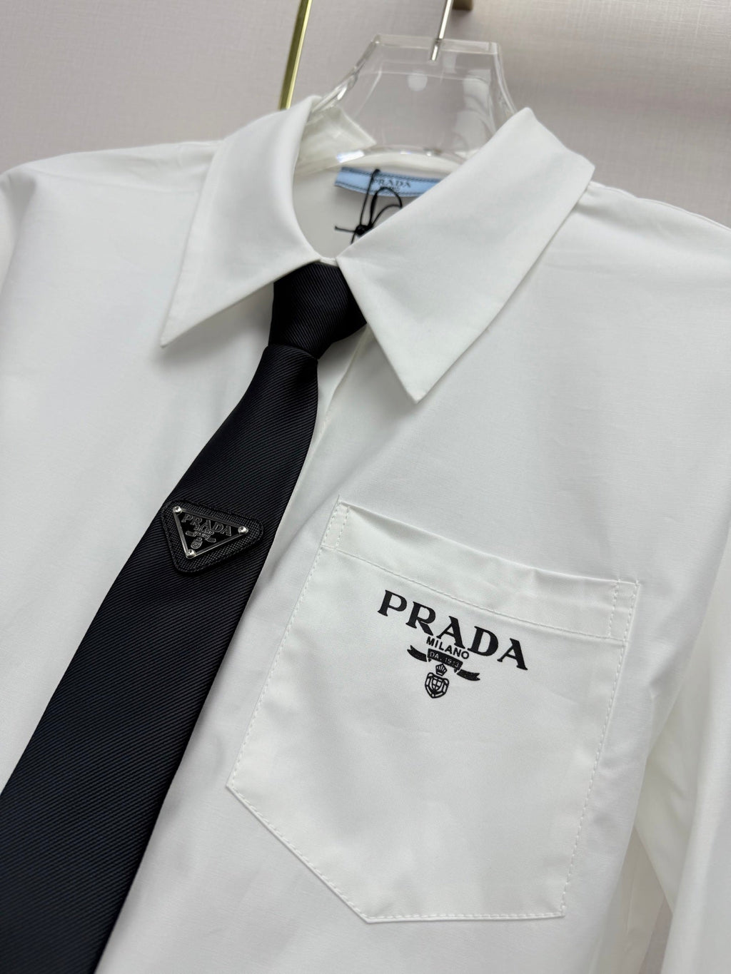 Prada Women's long sleeve shirt with Tie