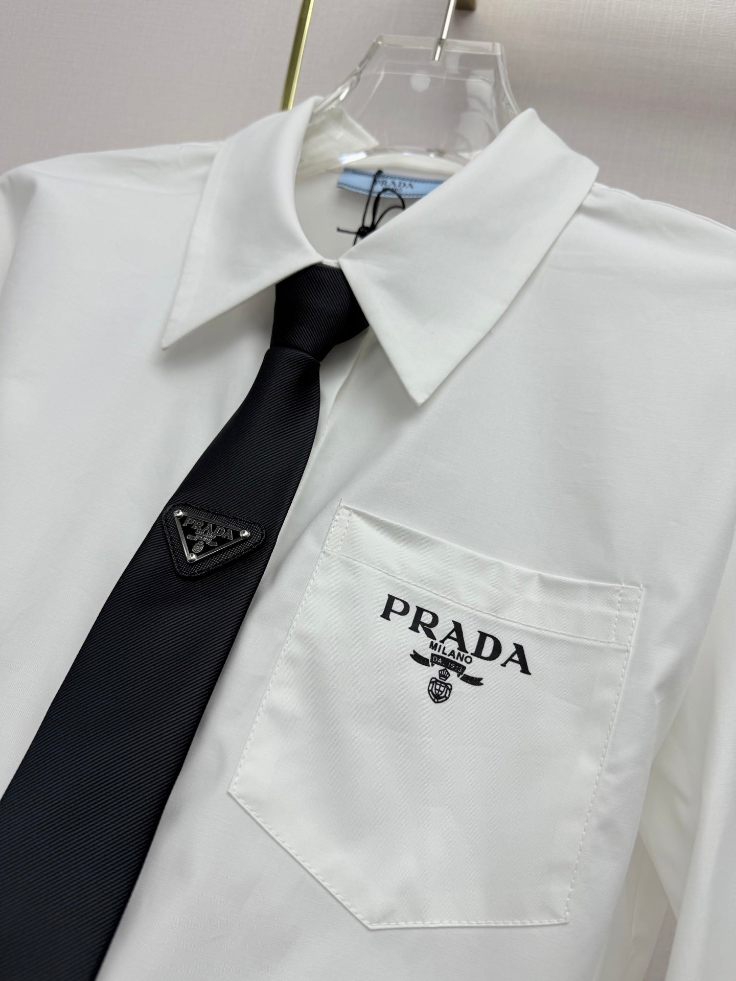 Prada Women's long sleeve shirt with Tie
