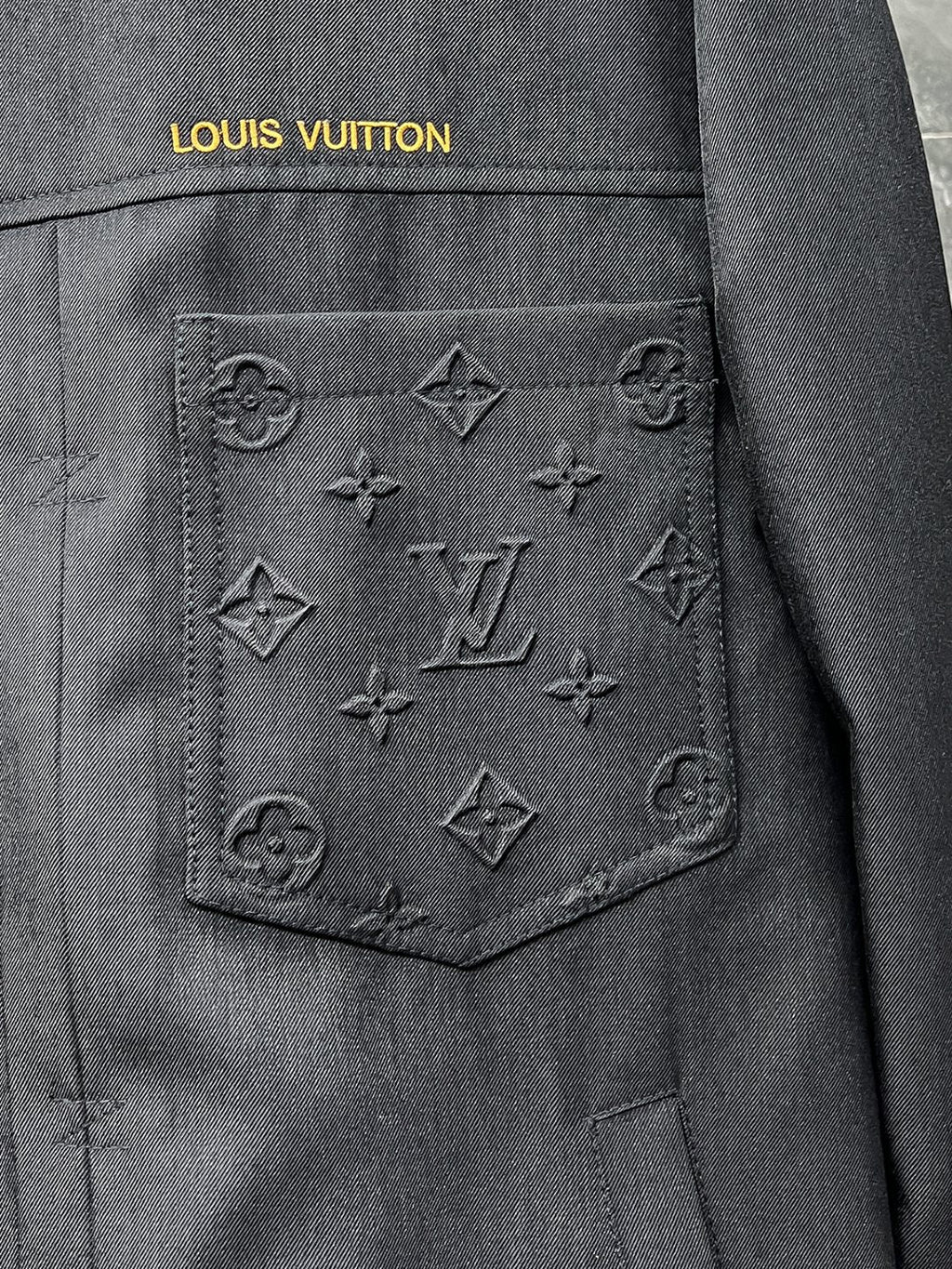 LV Mulberry Silk Acetate Embossed Jacket