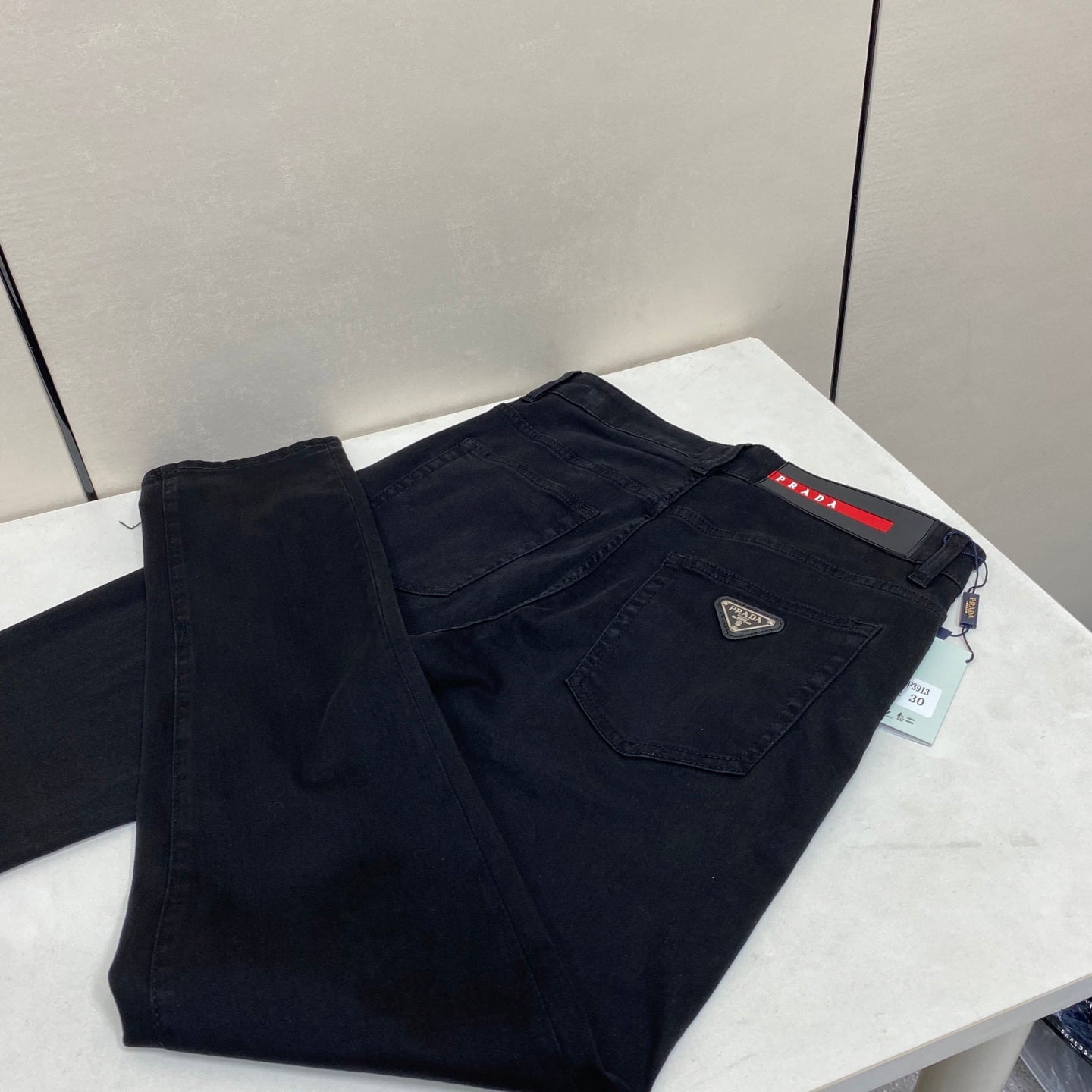 Prada Black Denim Fitted Jeans