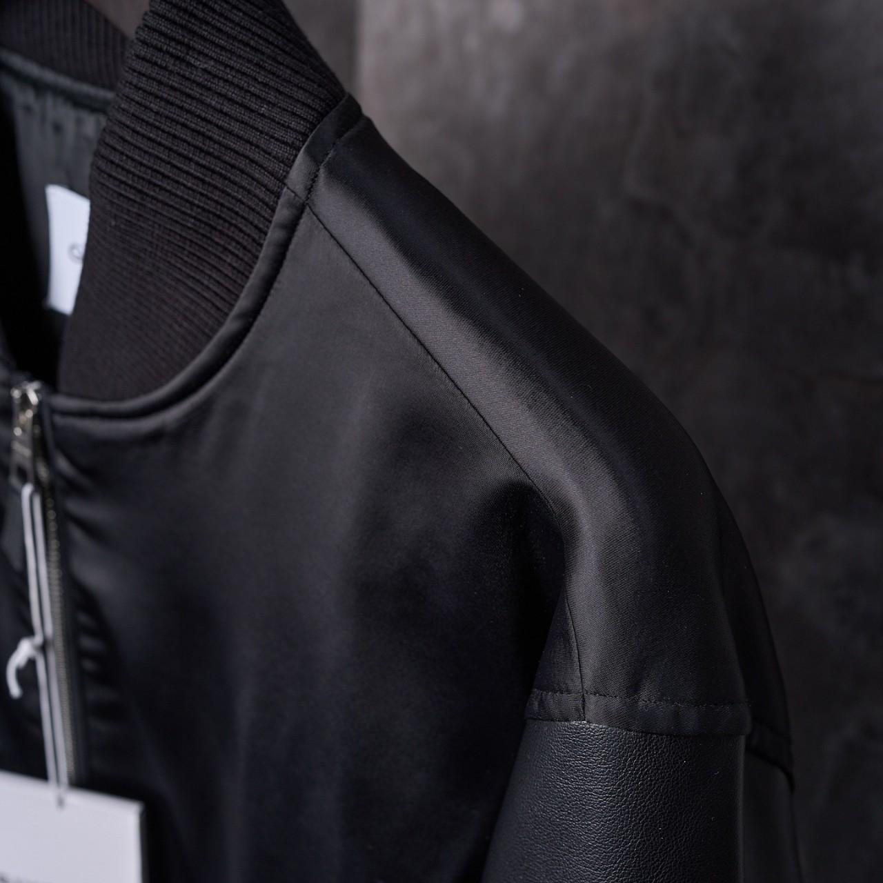 Genuine Black Bomber Leather Jacket