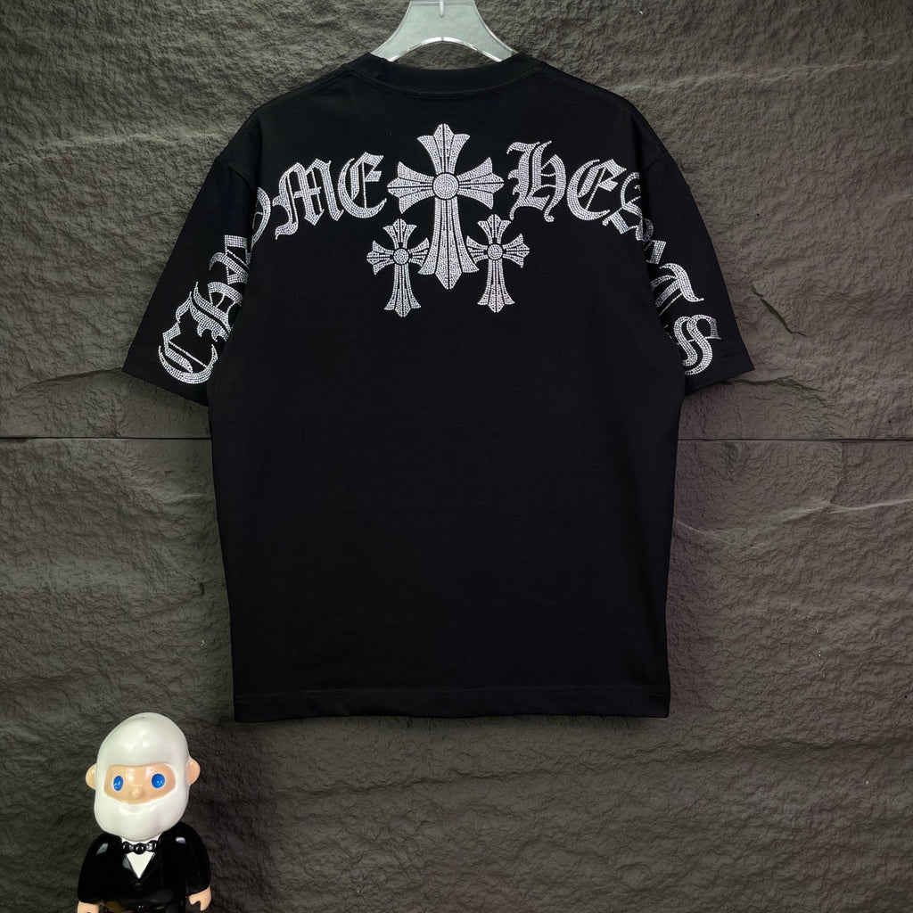 Chrome Hearts Rhinestone Short-Sleeve T-Shirt