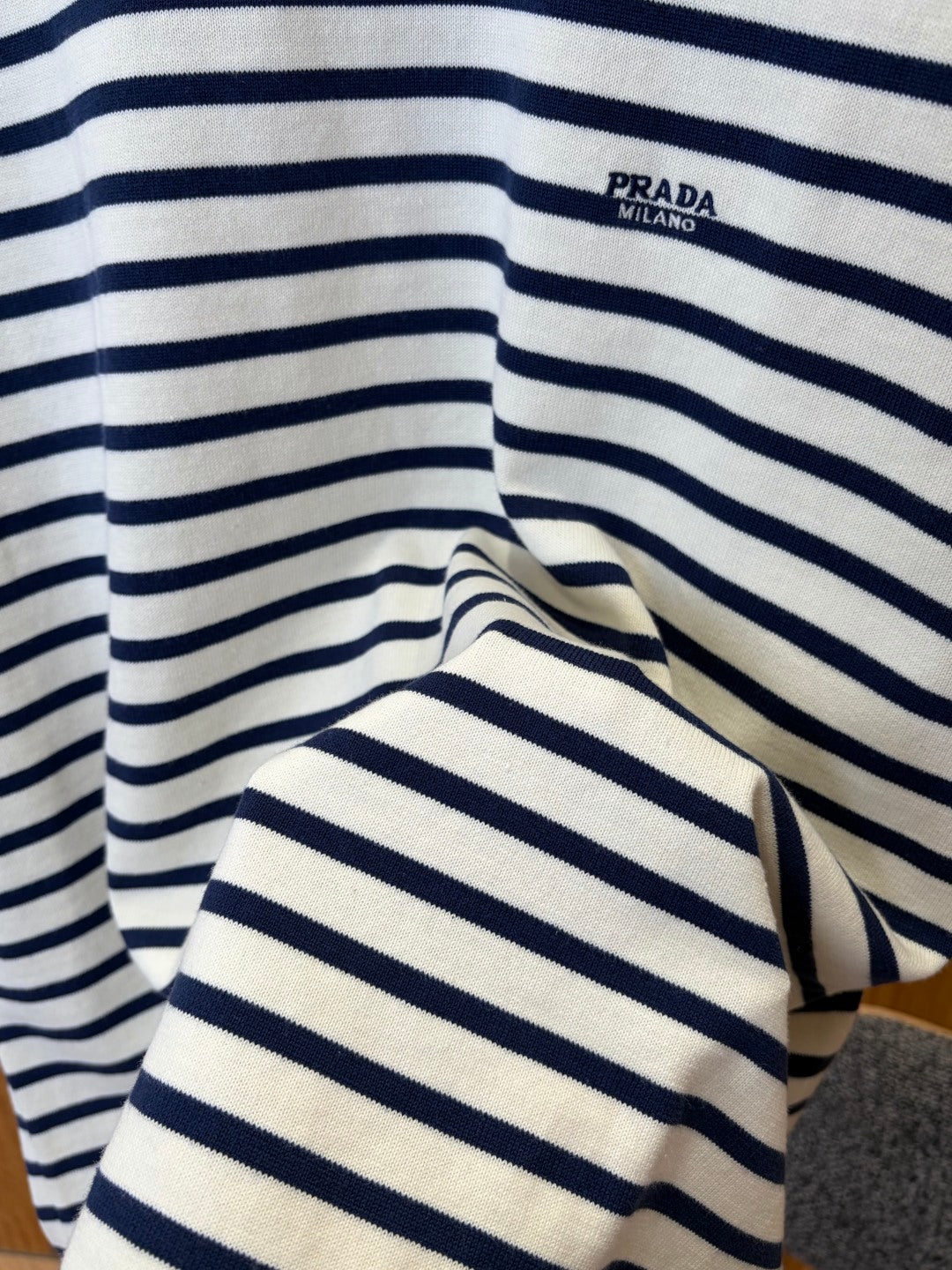 Prada Embroidered Striped Shirt
