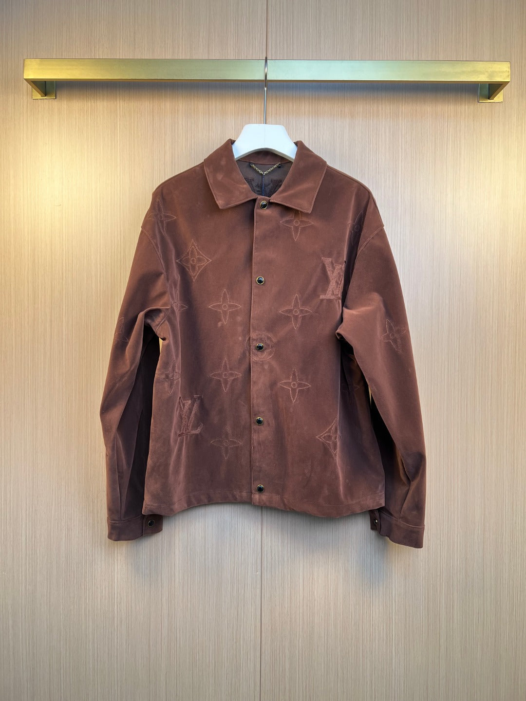 LV French velvet embroidered Monogram Cardigan Shirt