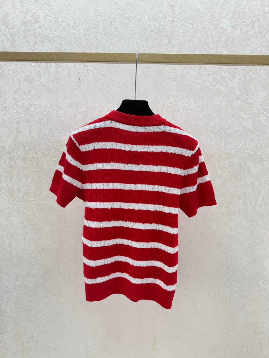 Women's Polo Stripe Knit Shirt