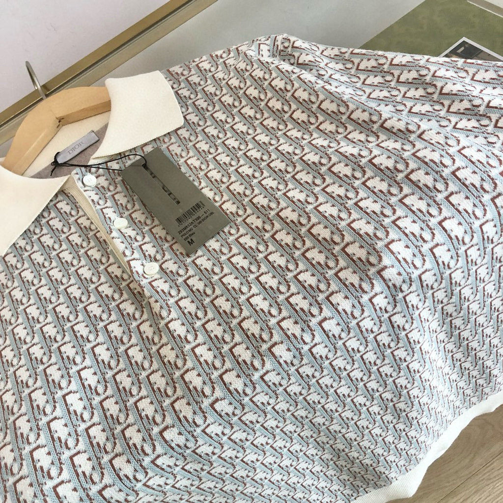 Dior Oblique Knit Polo Shirt